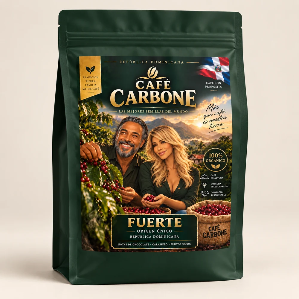 Bolsa de Café Carbone, visualización del empaque